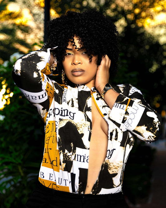 THE LOOK GRAFFITTI BUTTON UP