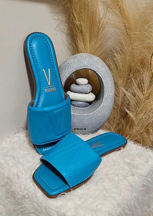 TEAL WATER FLIP FLOPS