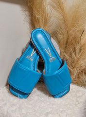 TEAL WATER FLIP FLOPS