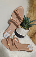 BEIGE TING FLIP FLOP SANDALS