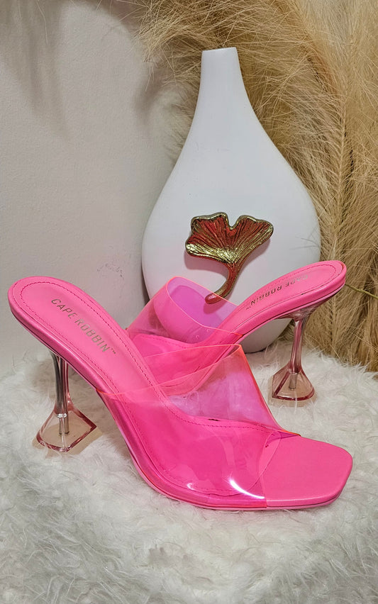 PINK PRINT NEON HEELS