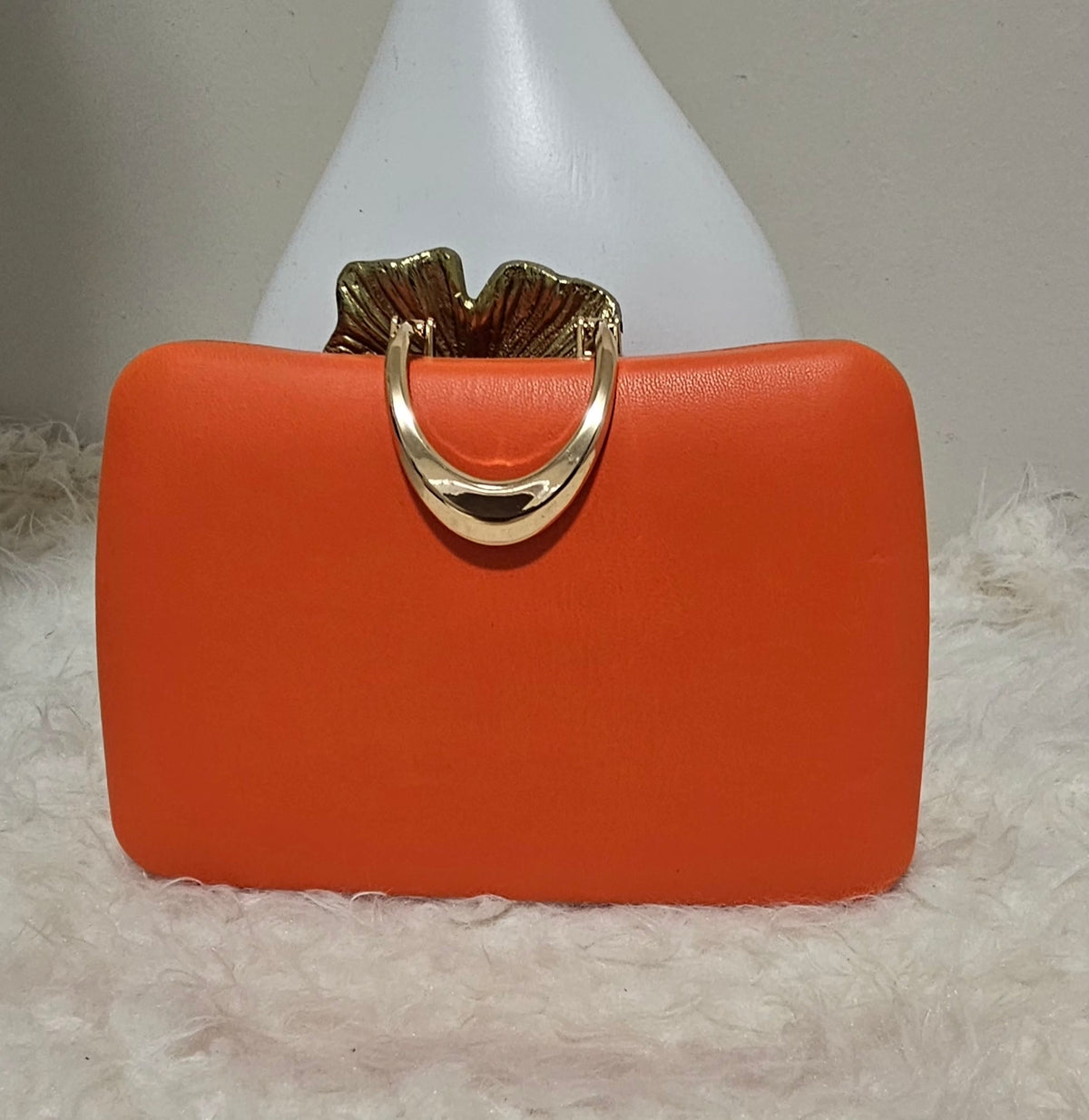 ORANGE & GOLD CLUTCH