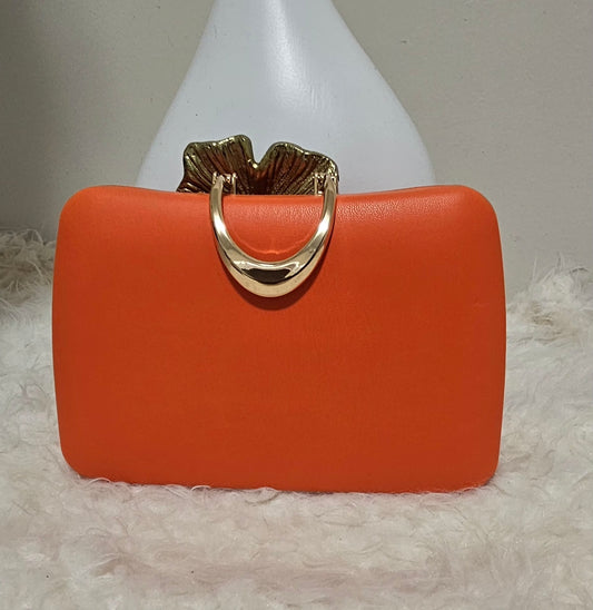 ORANGE & GOLD CLUTCH