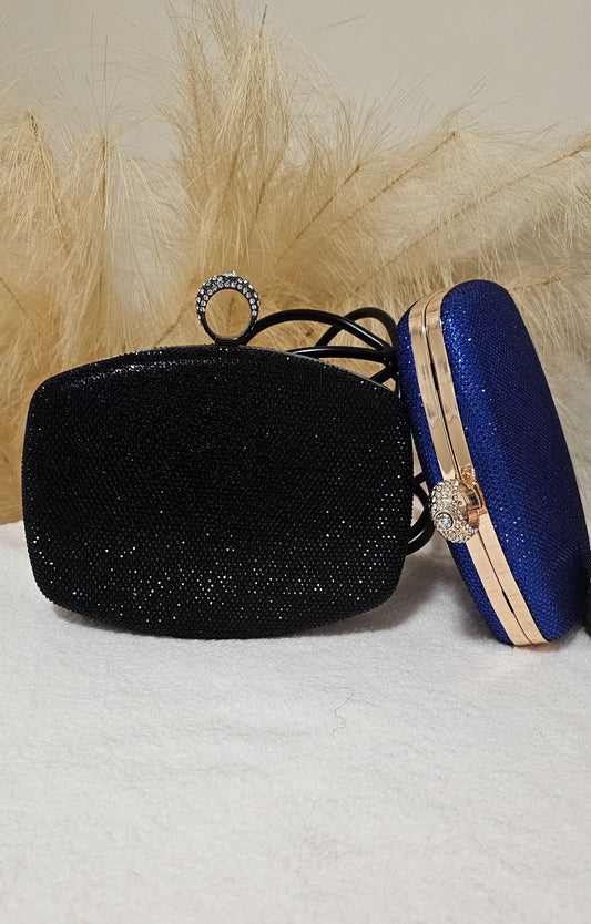 MIDNIGHT BLACK SEQUIN CLUTCH
