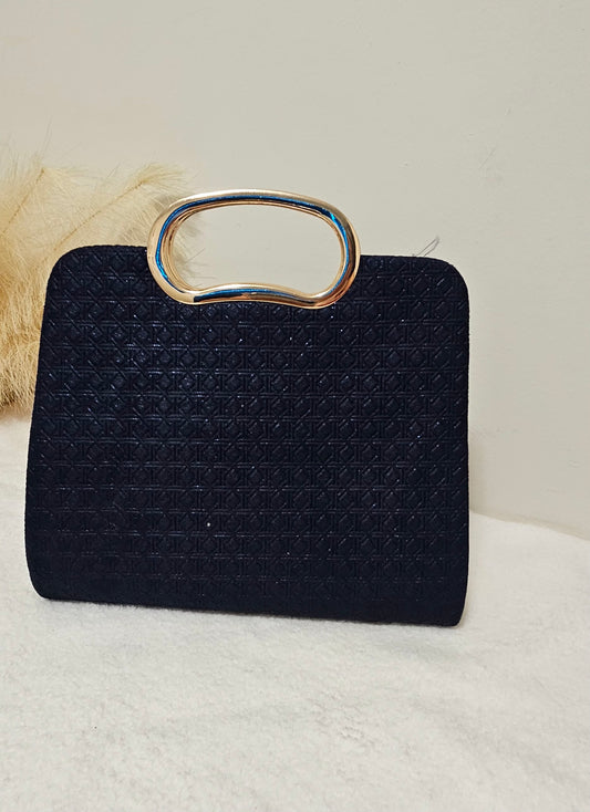 LUXE LEATHER CLUTCH - BLACK