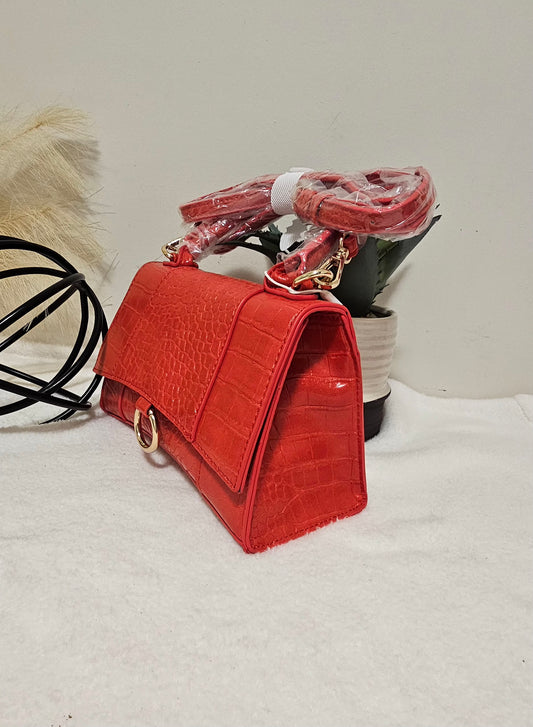 BALENCI PYTHON PURSE - ORANGE