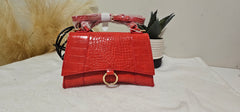 BALENCI PYTHON PURSE - ORANGE