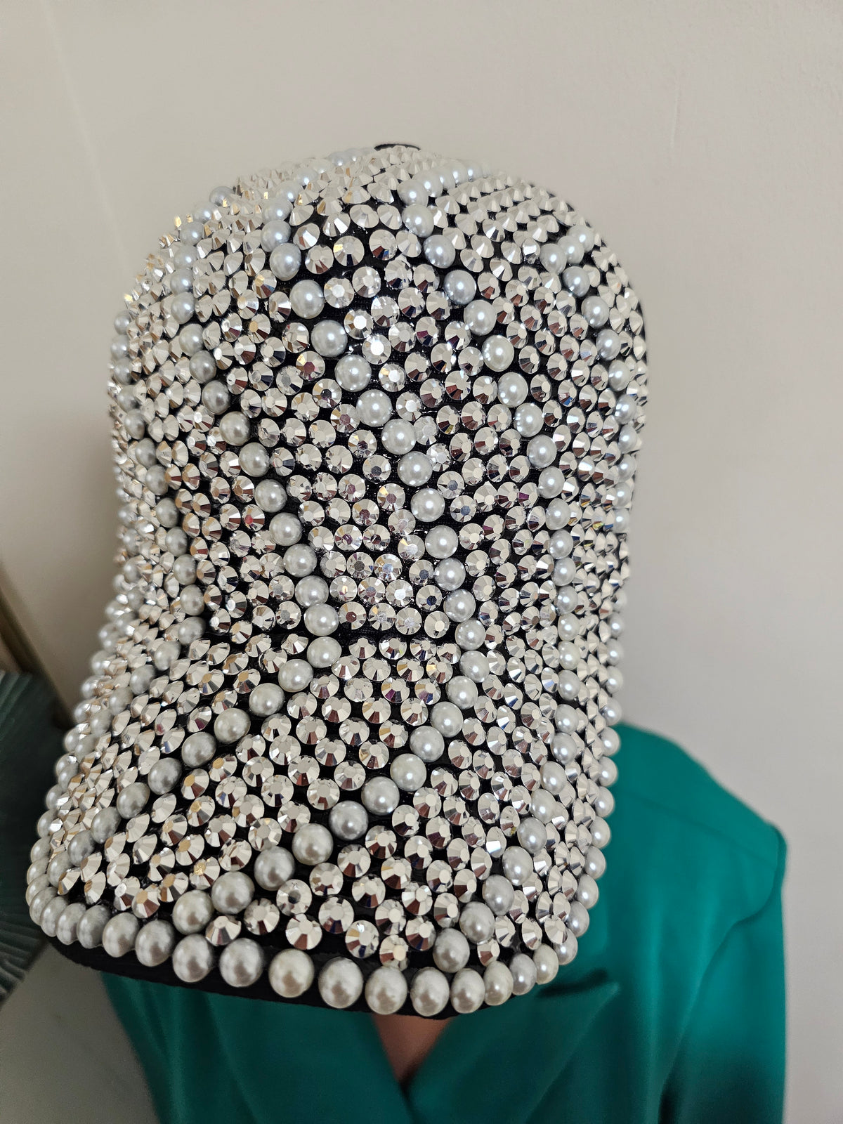 SILVER PEARL BASEBALL HAT