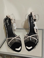 SNAKE CRISS CROSS HEELS