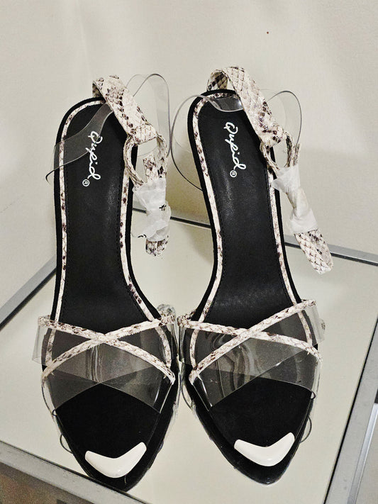 SNAKE CRISS CROSS HEELS