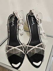SNAKE CRISS CROSS HEELS