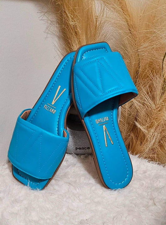 TEAL WATER FLIP FLOPS