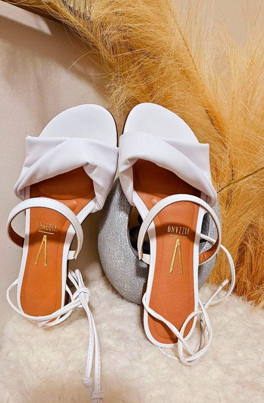SOFT WHITE STRAP SANDALS