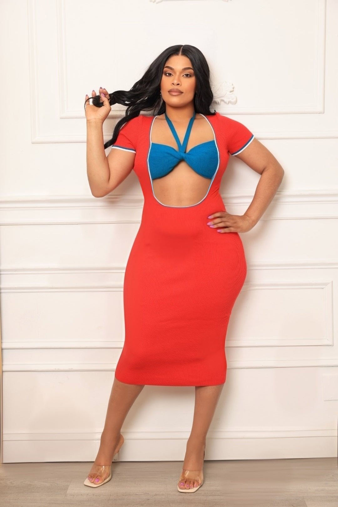 SEXY RESORT OPEN FRONT DRESS