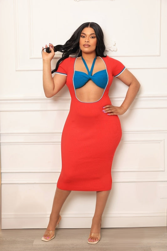 SEXY RESORT OPEN FRONT DRESS