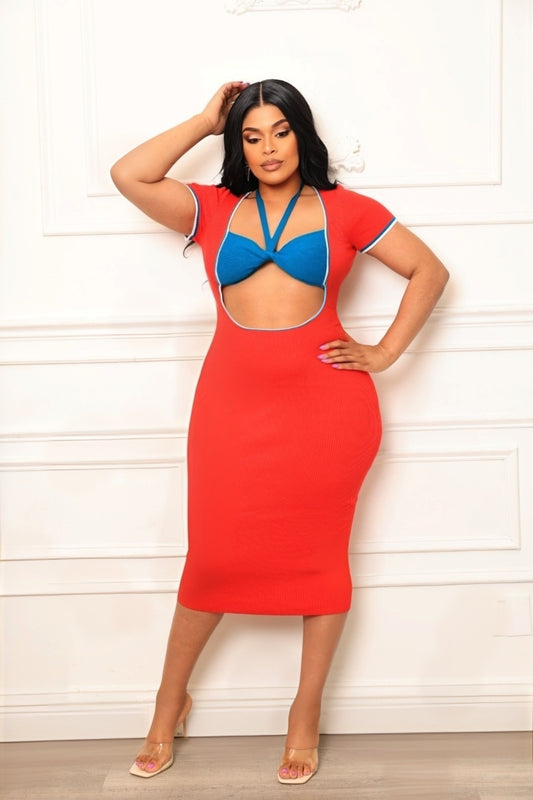 SEXY RESORT OPEN FRONT DRESS