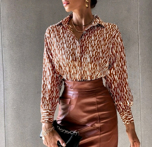ALL OVER PRINT BUTTON UP SHIRT